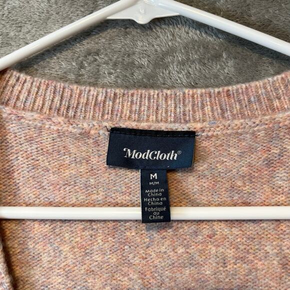 Modcloth Sz M Sparkles and Stardust Embellished V-Neck Wool Blend Sweater Womens - Picture 5 of 6